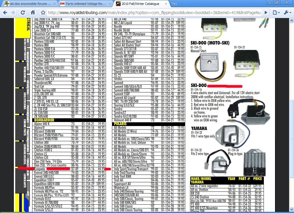 1989 Escapade wiring diagram - Page 2 - Vintage Ski Doo's ... ski doo citation wiring diagram 
